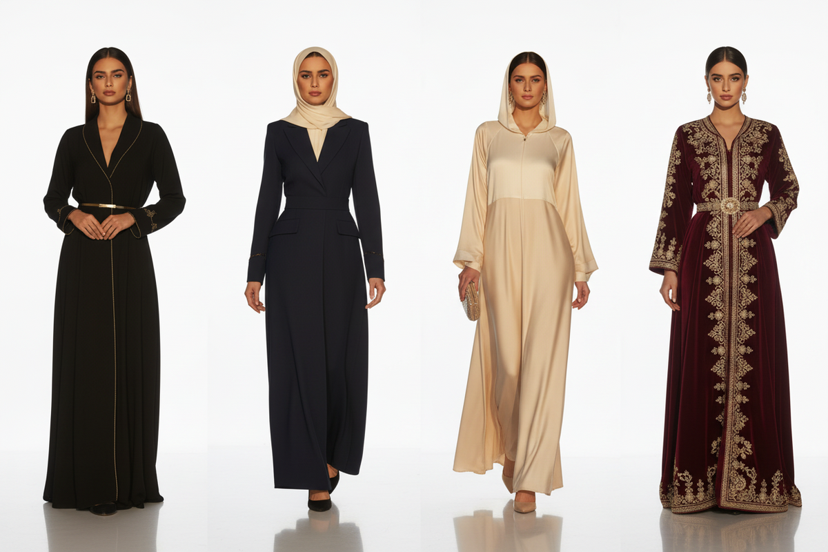 Types d'abayas dans le monde : abaya saoudienne, émiratie, turque et marocaine - Guide SOOTRASHOP